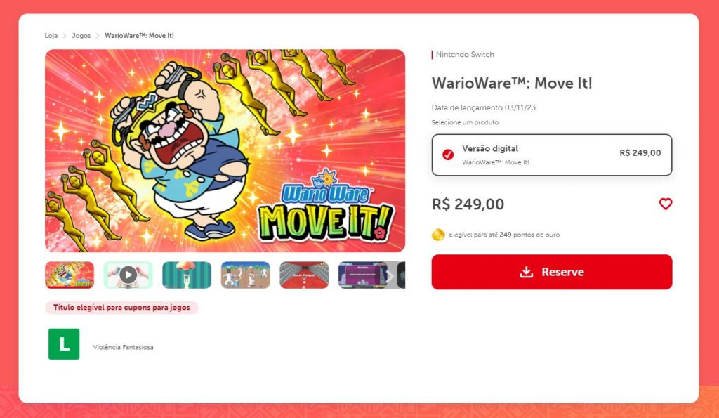 Trailer novo de WarioWare™: Move It!
